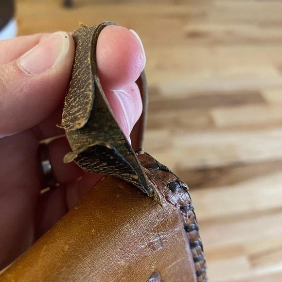 Vintage Hand Tooled Carved Siesta Mexico Leather Handbag w/Small Wallet - Picture 16 of 16